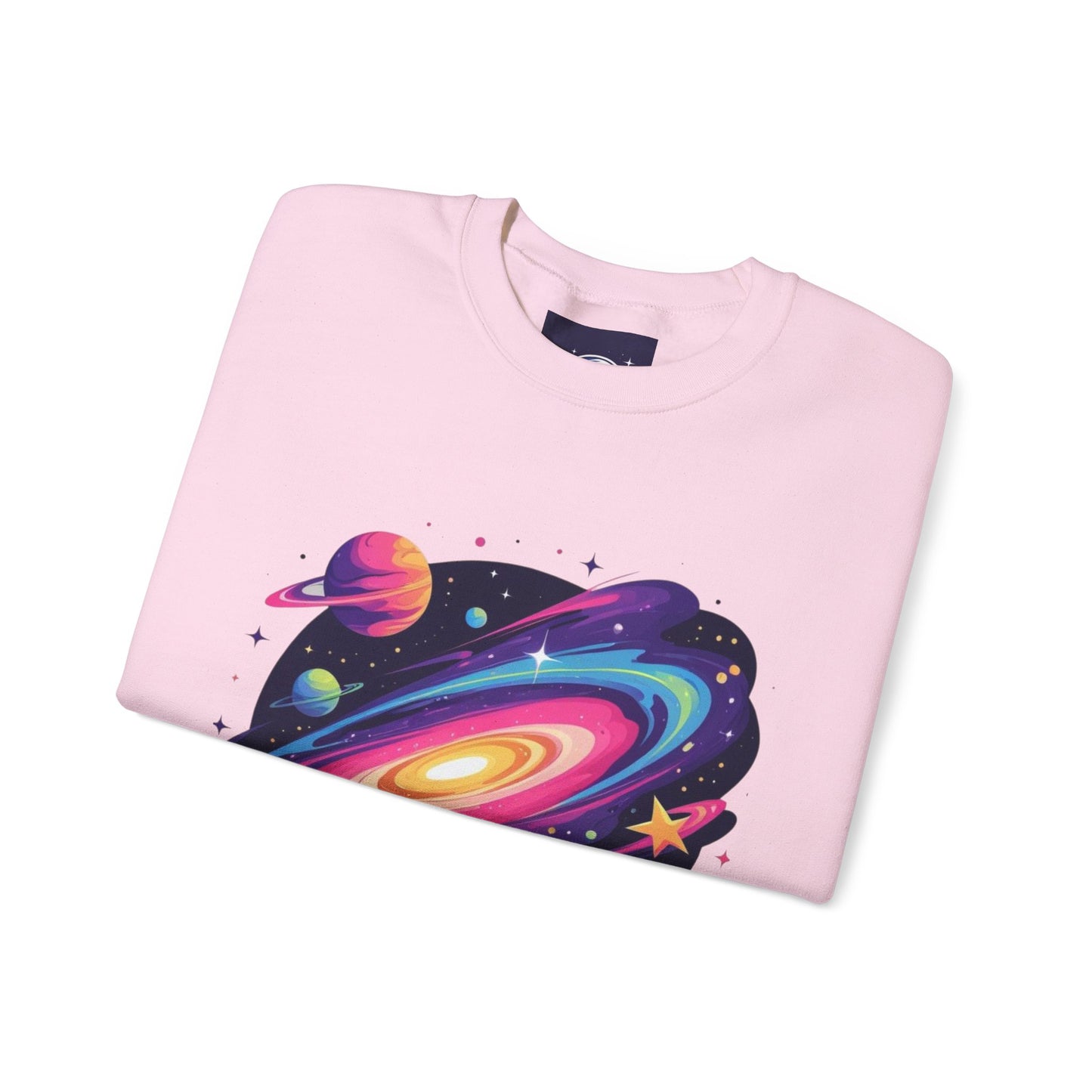 Galaxy Spiral Sweatshirt — Colorful Planetary Crewneck