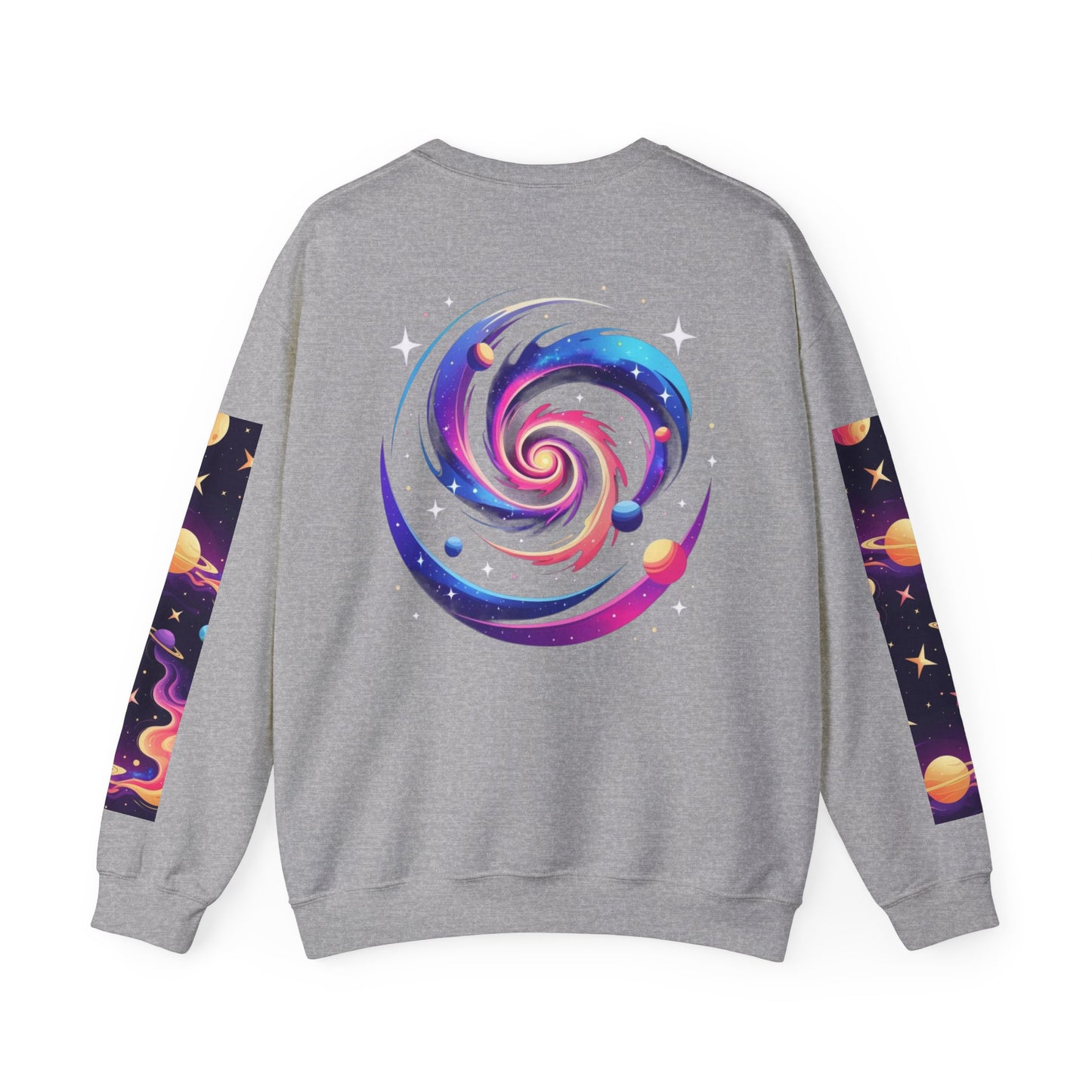 Galaxy Spiral Sweatshirt — Colorful Planetary Crewneck