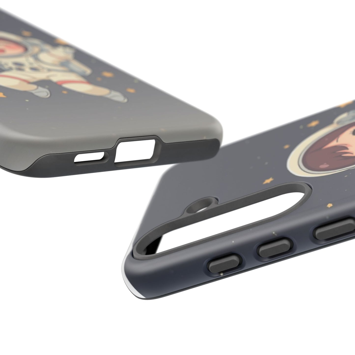 Cute Girl Astronaut Phone Case — Space Stars Protective iPhone Cover