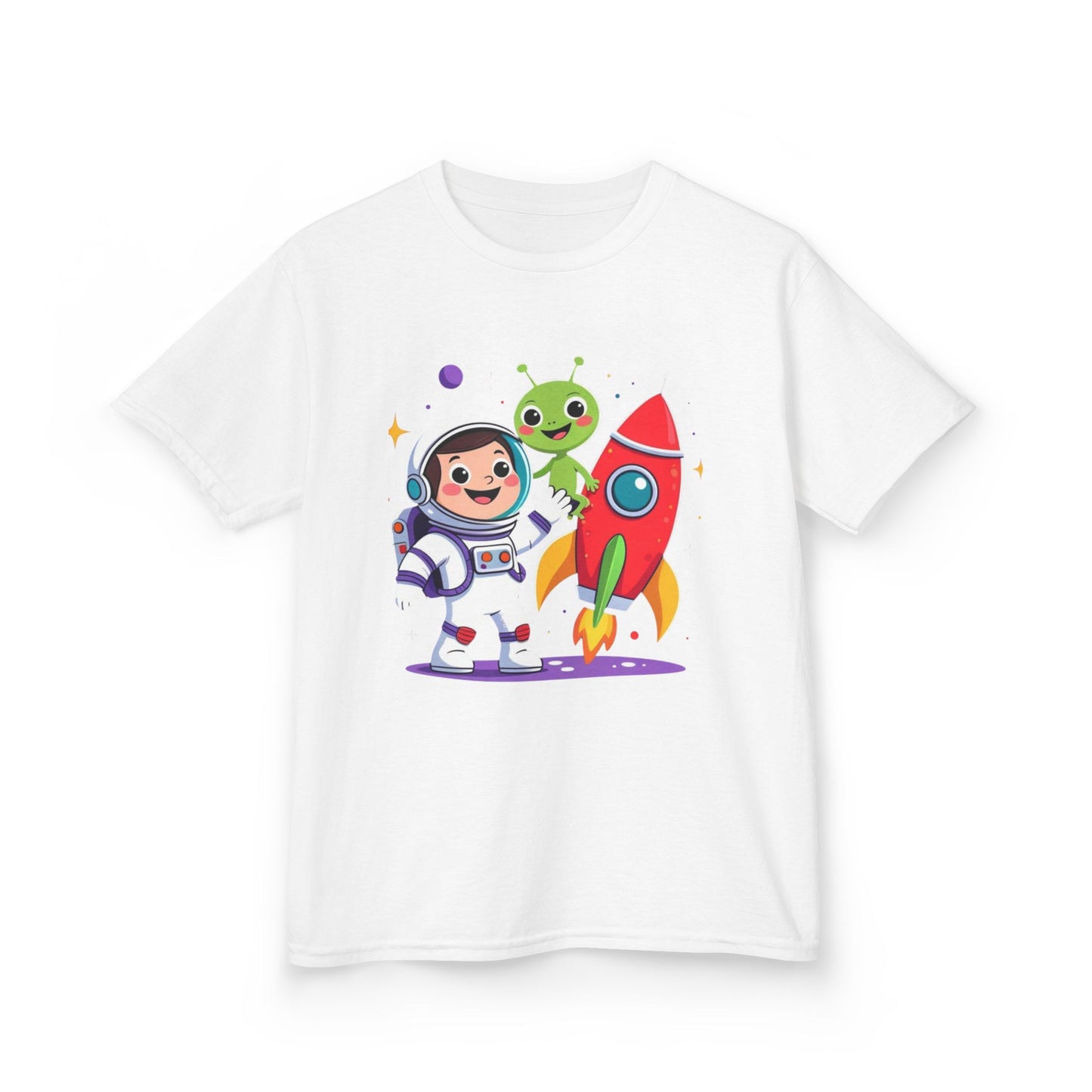 Kids Space Tee — Cute Astronaut, Rocket & Alien Graphic Shirt