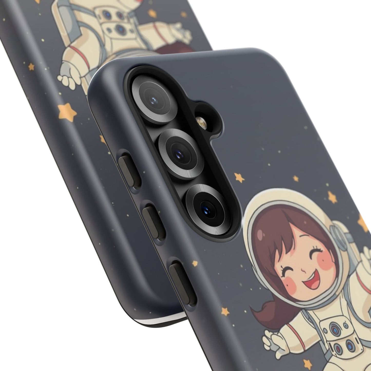 Cute Girl Astronaut Phone Case — Space Stars Protective iPhone Cover