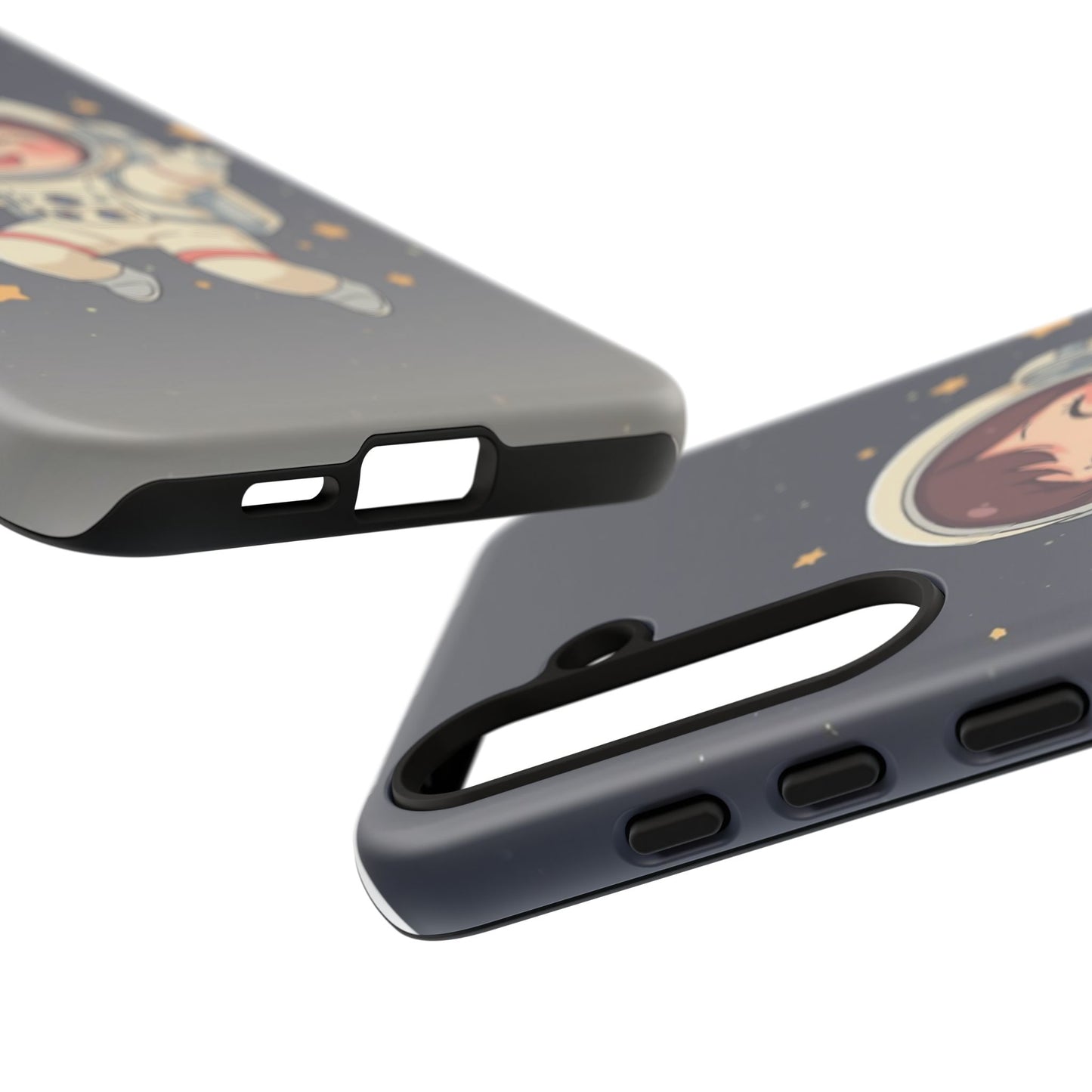 Cute Girl Astronaut Phone Case — Space Stars Protective iPhone Cover