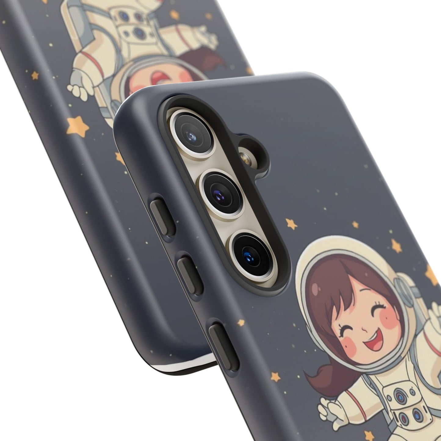 Cute Girl Astronaut Phone Case — Space Stars Protective iPhone Cover