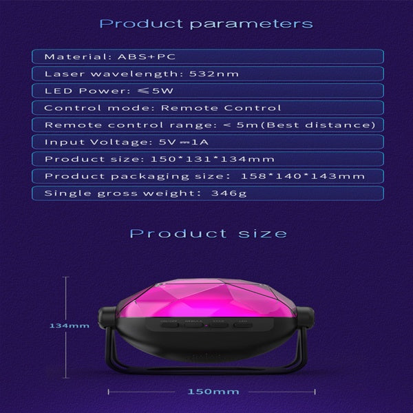 NovaX™ Galaxy Starry Sky Projection Lamp — 360° Nebula & Space Light