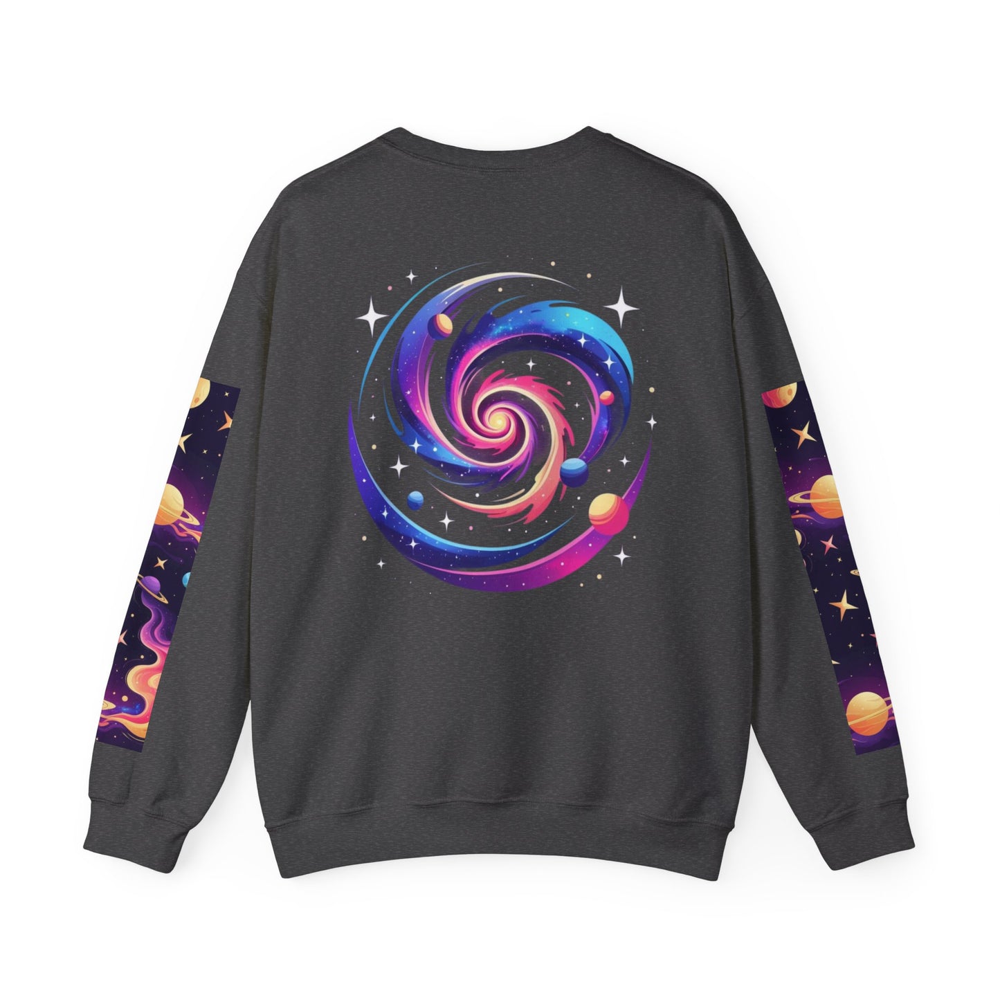 Galaxy Spiral Sweatshirt — Colorful Planetary Crewneck