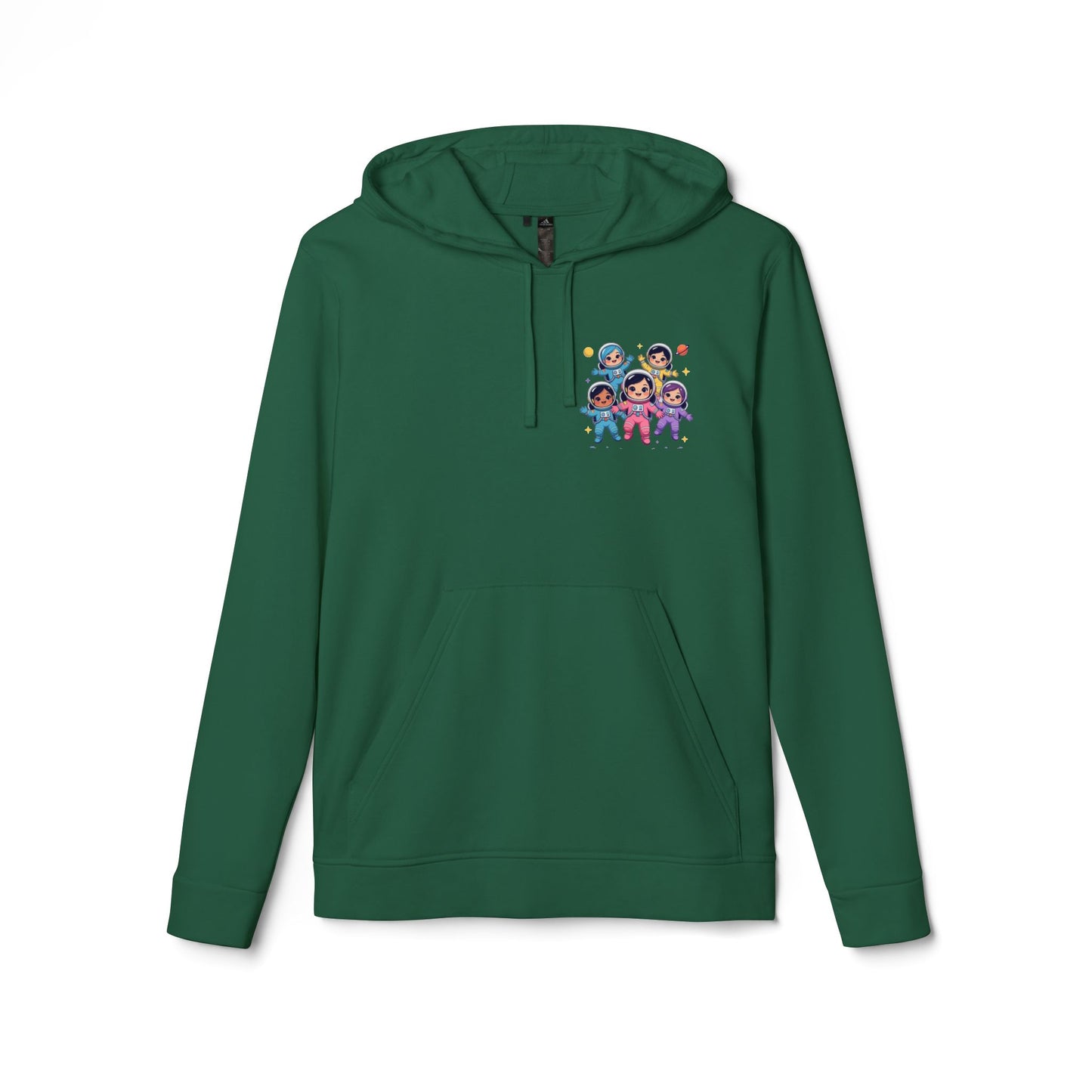 Space Crew Graphic Hoodie — Colorful Group Illustration
