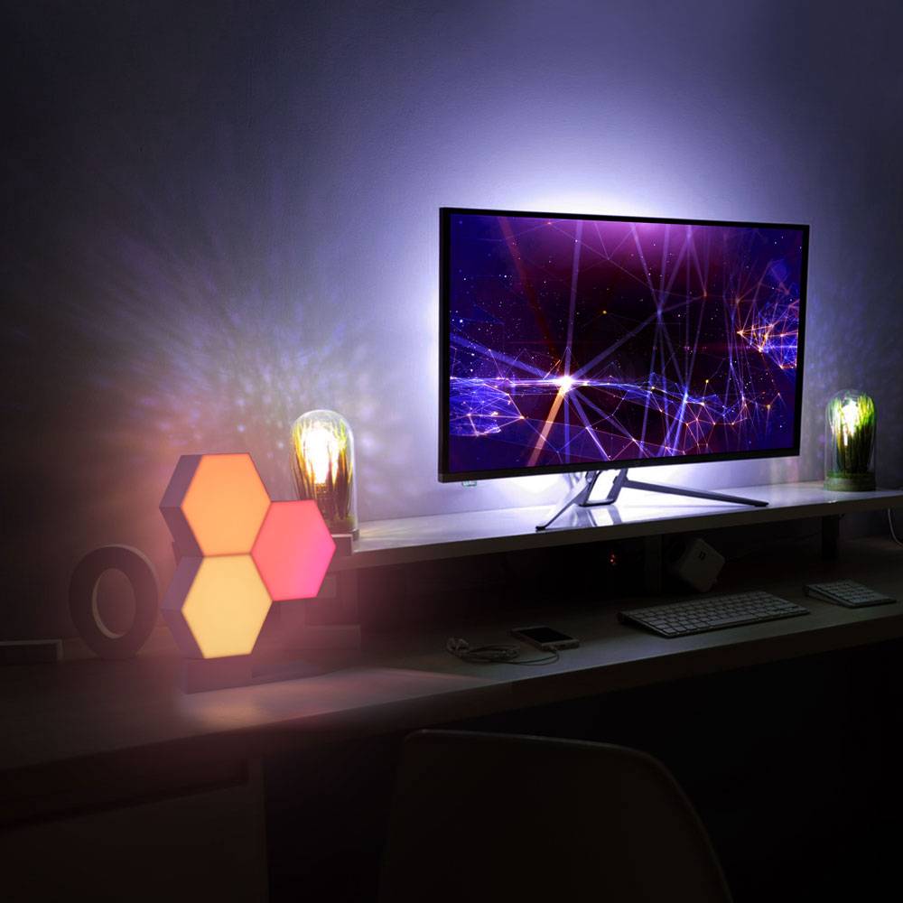 NovaX LED Hexagon Smart Touch Light – Modular RGB Wall Panel for Home & Gaming Setup