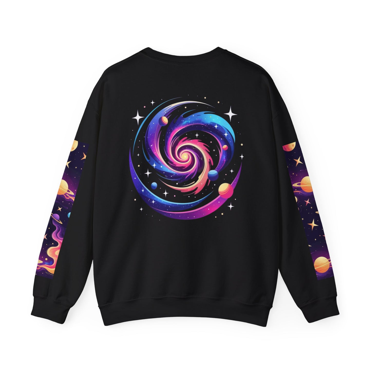Galaxy Spiral Sweatshirt — Colorful Planetary Crewneck