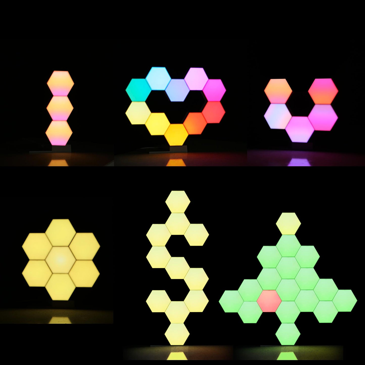 NovaX LED Hexagon Smart Touch Light – Modular RGB Wall Panel for Home & Gaming Setup