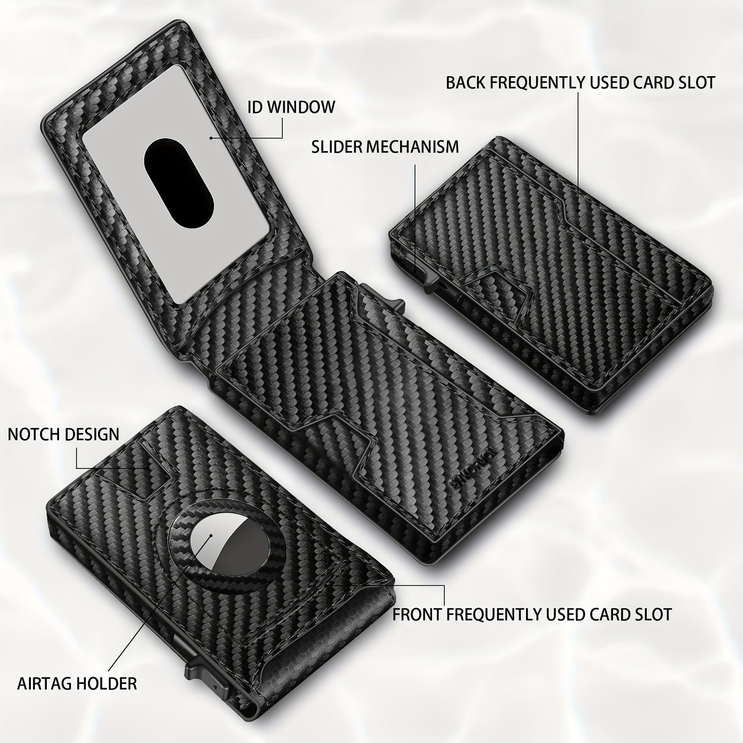 NovaX Titanium Minimalist RFID Wallet — Ultra-Slim Metal Cardholder
