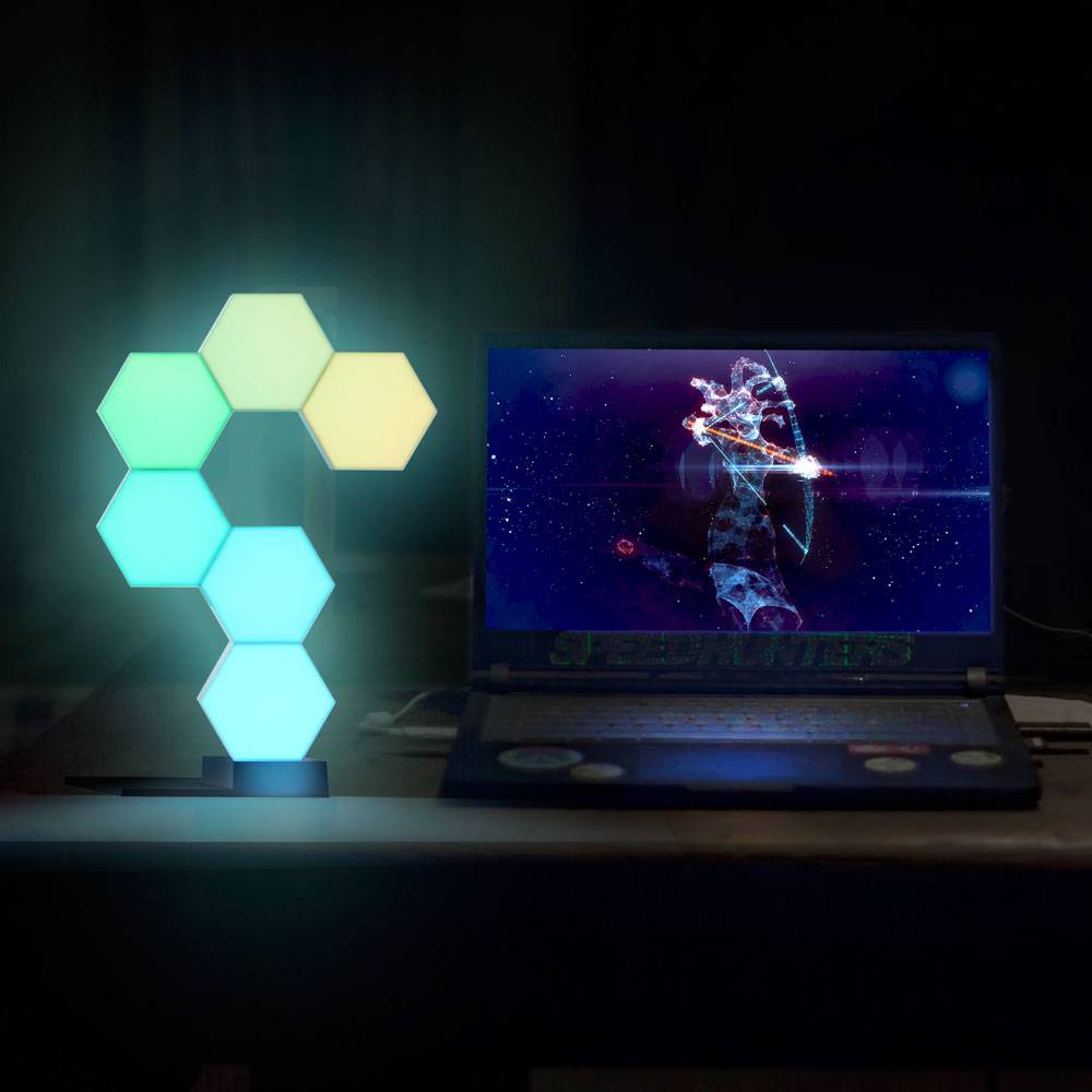 NovaX LED Hexagon Smart Touch Light – Modular RGB Wall Panel for Home & Gaming Setup